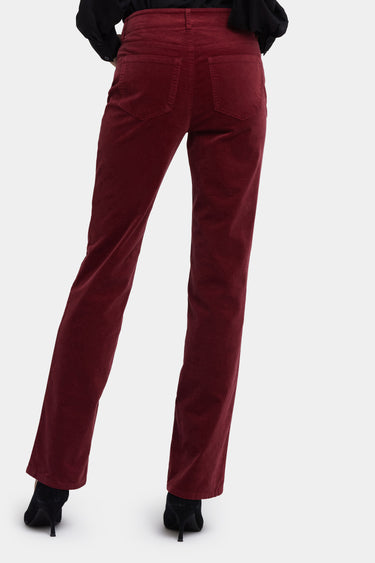 NYDJ Marilyn Straight Pants In Velveteen - Wild Currant