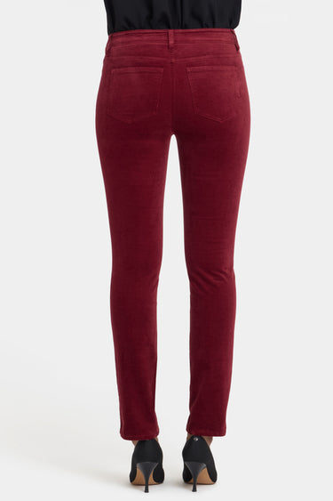 NYDJ Sheri Slim Pants In Velveteen - Wild Currant
