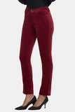 NYDJ Sheri Slim Pants In Velveteen - Wild Currant
