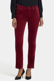 NYDJ Sheri Slim Pants In Velveteen - Wild Currant