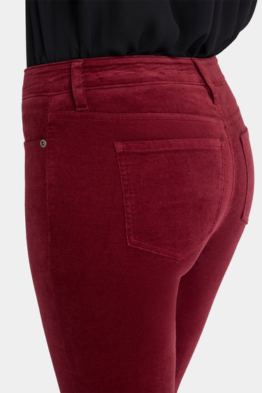 NYDJ Sheri Slim Pants In Velveteen - Wild Currant