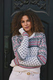 NYDJ Fairisle Pullover Sweater - Ivory Black