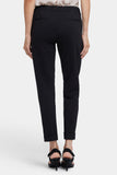 NYDJ Cassidy Ankle Pull-On Trouser Pants In Petite In Ponte Knit With Cuffs - Black