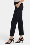 NYDJ Cassidy Ankle Pull-On Trouser Pants In Petite In Ponte Knit With Cuffs - Black