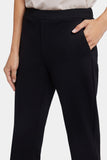 NYDJ Cassidy Ankle Pull-On Trouser Pants In Petite In Ponte Knit With Cuffs - Black