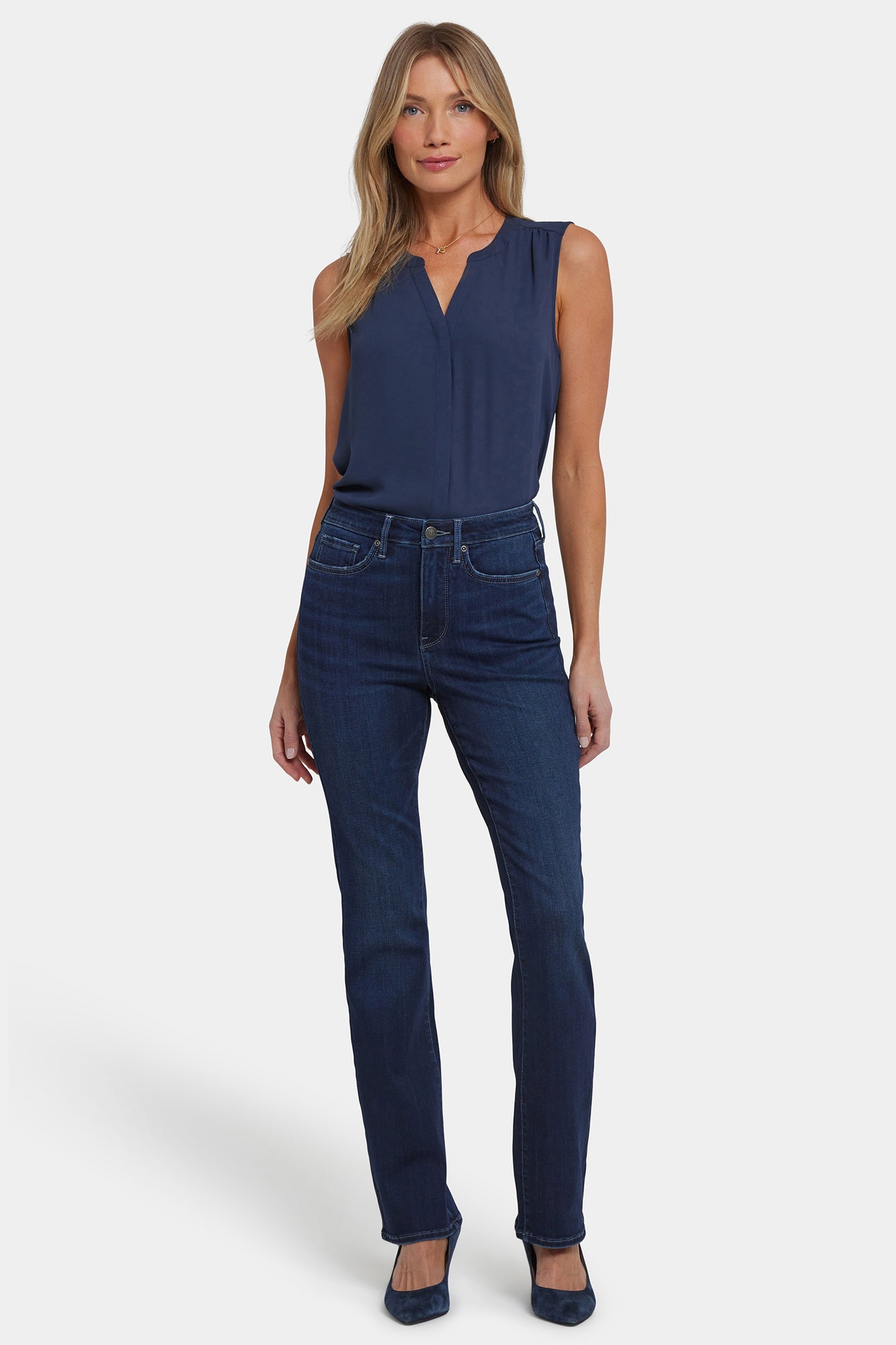 NYDJ Billie Mini Bootcut Jeans In Petite In Sure Stretch® Denim With High Rise - Ink Skyline