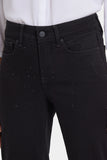 NYDJ Marilyn Straight Jeans In Petite In Sure Stretch® Denim With Scattered Stones - Black Rinse