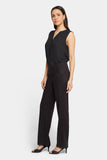 NYDJ Marilyn Straight Pants In Petite In Stretch Linen - Black