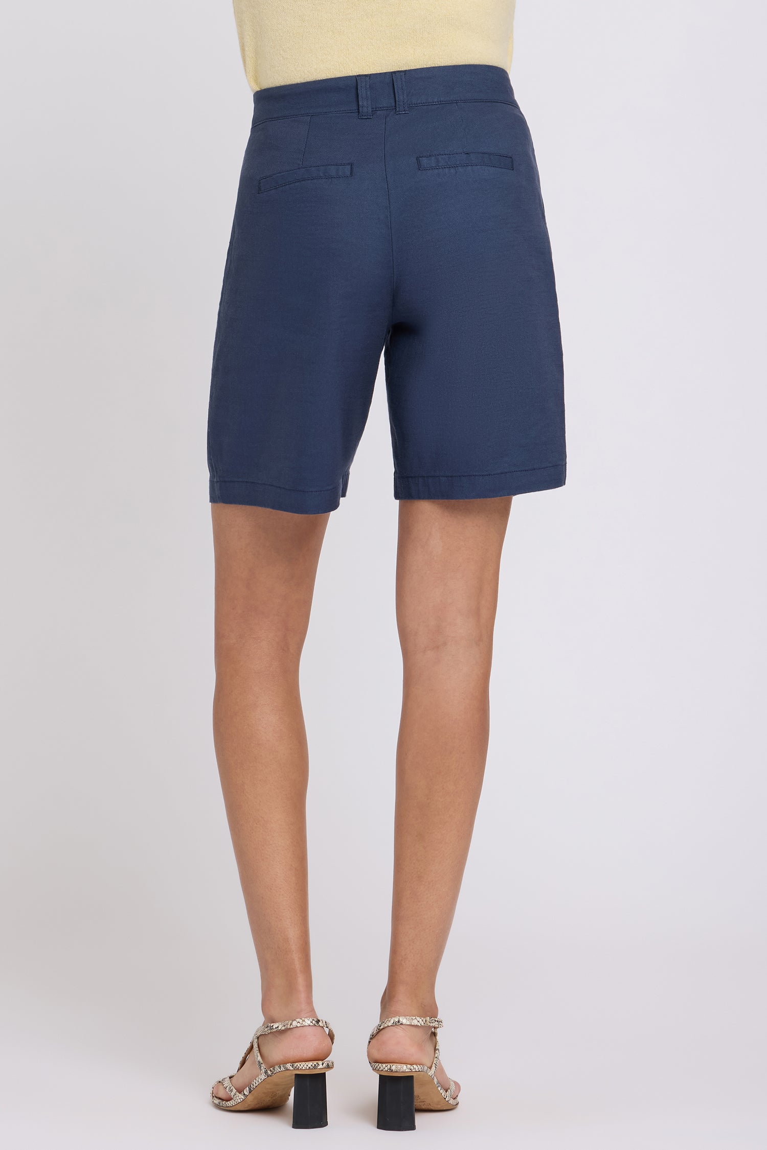 womens navy blue dress shorts Women's Navy Tailored Shorts | Avara