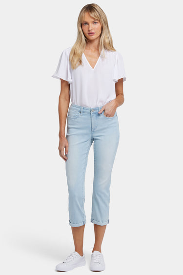 NYDJ Chloe Skinny Capri Jeans In Petite In Cool Embrace® Denim With Roll Cuffs - Clear Waters