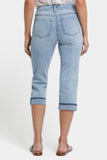 NYDJ Marilyn Straight Crop Jeans In Petite In Cool Embrace® Denim With Cuffs - Santiago Sea