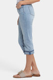 NYDJ Marilyn Straight Crop Jeans In Petite In Cool Embrace® Denim With Cuffs - Santiago Sea