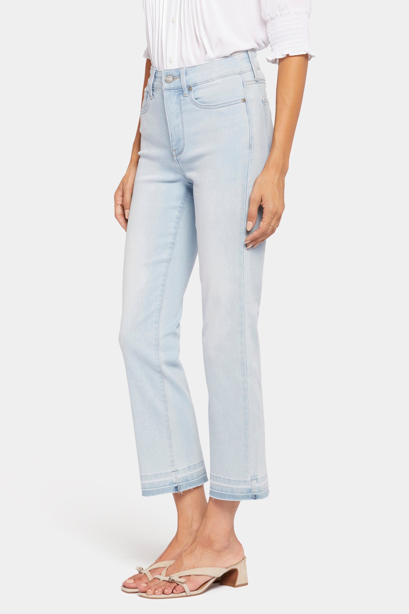 NYDJ Marilyn Straight Ankle Jeans In Petite In Cool Embrace® Denim With High Rise And Released Hems - Brightside