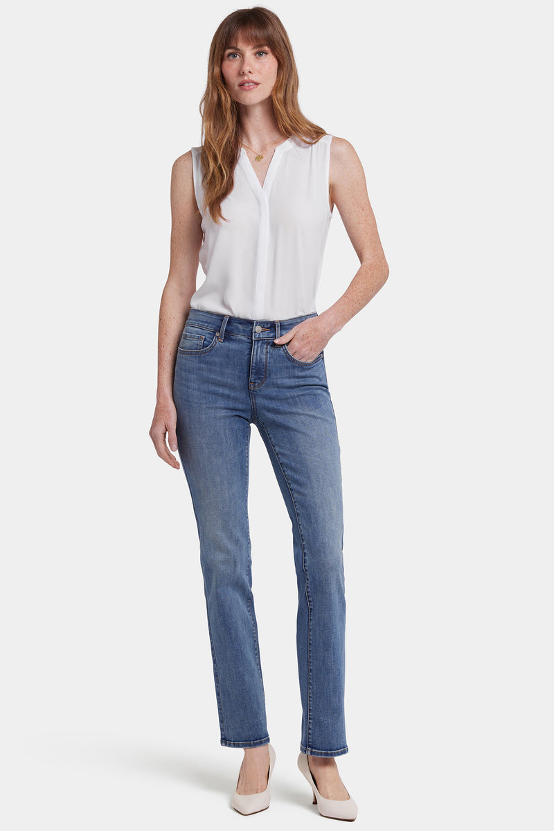 NYDJ Marilyn Straight Jeans In Petite In Cool Embrace® Denim - Majorca Bay