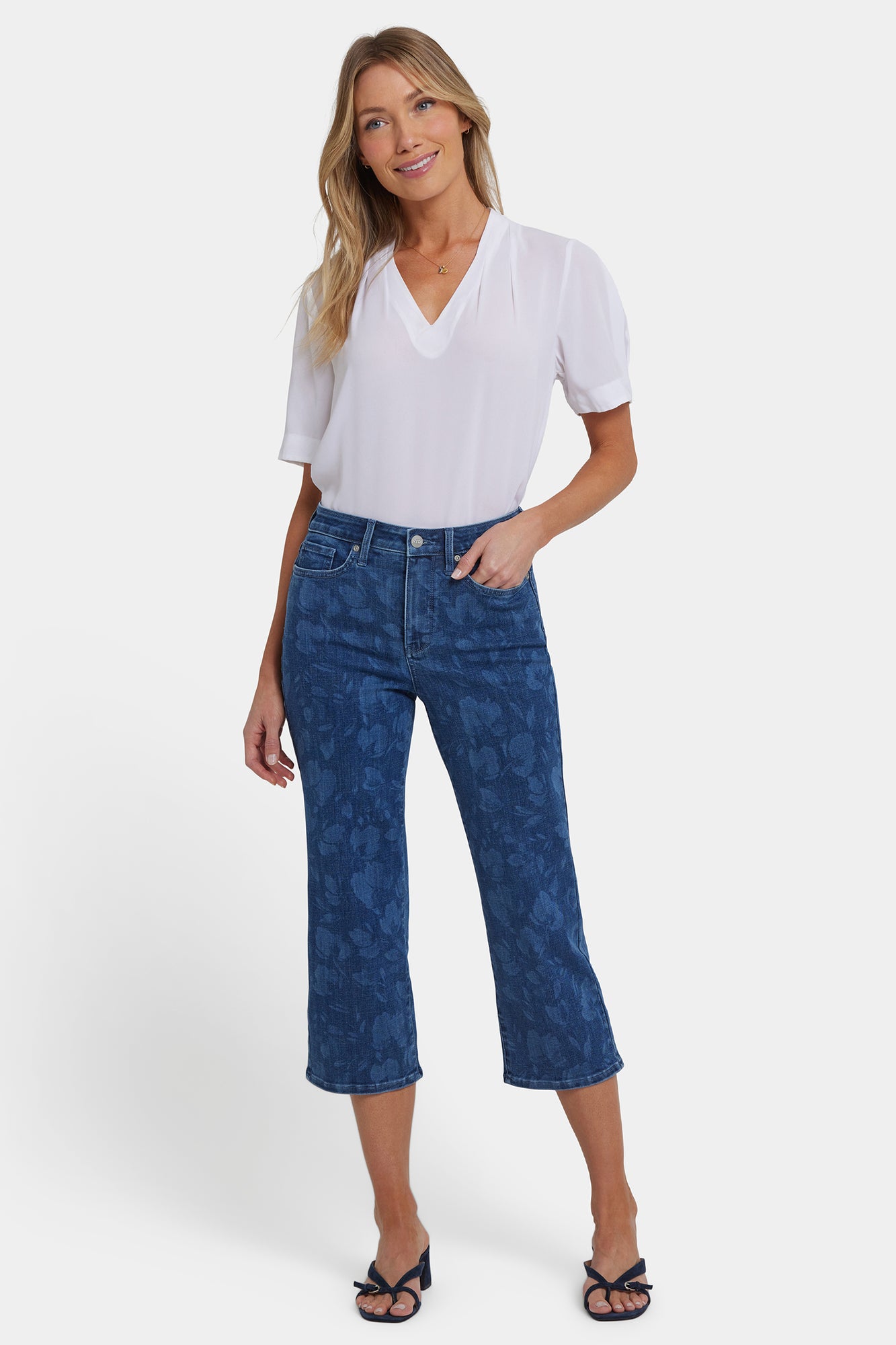 NYDJ Joni Relaxed Capri Jeans In Petite With High Rise - Indigo Bella