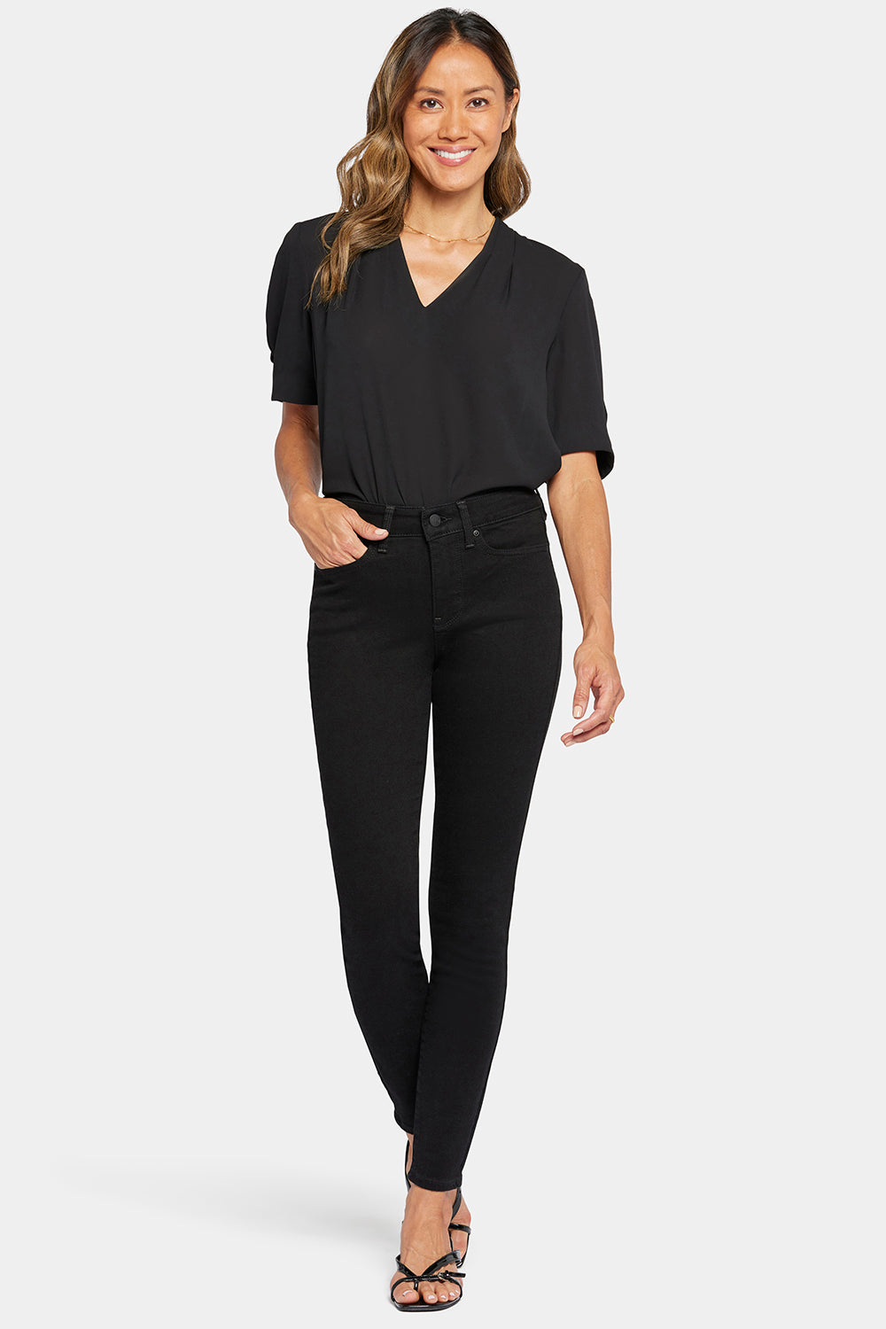 NYDJ Ami Skinny Jeans In Petite - Black