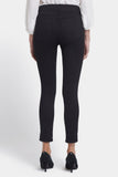 NYDJ Skinny Ankle Pull-On Jeans In Petite With Sideseam Slit - Black