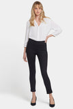 NYDJ Skinny Ankle Pull-On Jeans In Petite With Sideseam Slit - Black