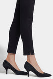 NYDJ Skinny Ankle Pull-On Jeans In Petite With Sideseam Slit - Black
