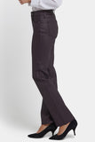 NYDJ Coated Marilyn Straight Jeans In Petite - Fig Coated