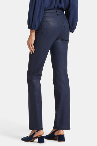 NYDJ Coated Marilyn Straight Jeans In Petite - Starless Sky Coated