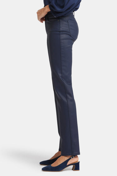 NYDJ Coated Marilyn Straight Jeans In Petite - Starless Sky Coated