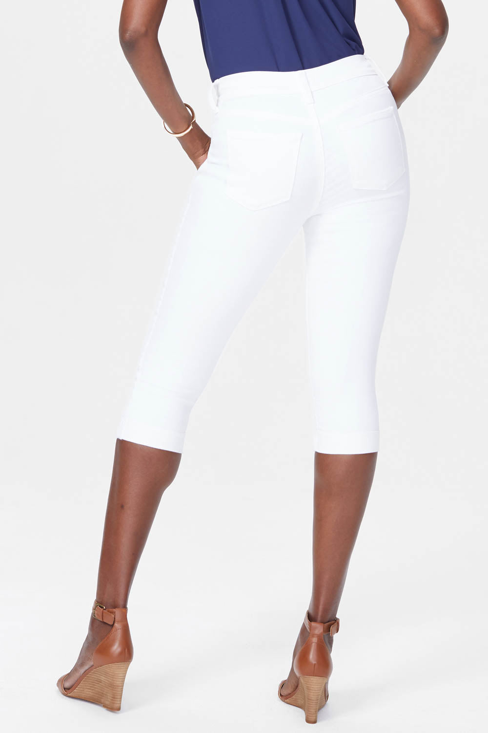 NYDJ Marilyn Straight Crop Jeans In Petite - Optic White