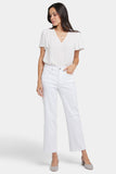 NYDJ Bailey Relaxed Straight Ankle Jeans In Petite In Cool Embrace® Denim With High Rise - Optic White