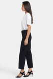 NYDJ Bailey Relaxed Straight Ankle Jeans In Petite In Cool Embrace® Denim With High Rise - Black