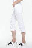 NYDJ Marilyn Straight Crop Jeans In Petite In Cool Embrace® Denim With Cuffs - Optic White