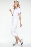 NYDJ Marilyn Straight Crop Jeans In Petite In Cool Embrace® Denim With Cuffs - Optic White