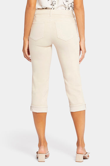 NYDJ Marilyn Straight Crop Jeans In Petite In Cool Embrace® Denim With Cuffs - Feather