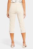 NYDJ Marilyn Straight Crop Jeans In Petite In Cool Embrace® Denim With Cuffs - Feather