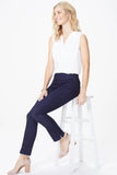 NYDJ Skinny Ankle Pull-On Jeans In Petite With Slit - Rinse