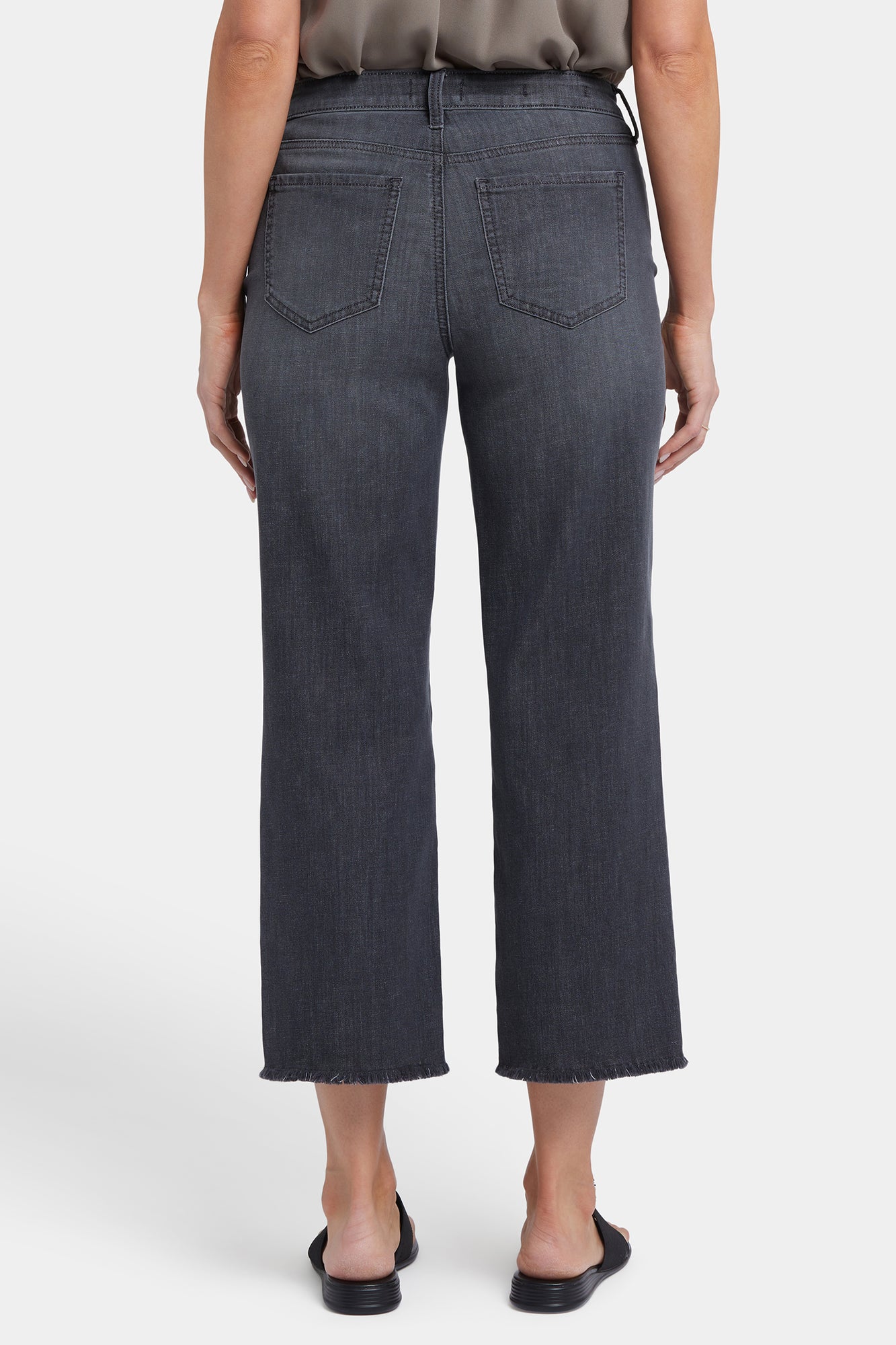 NYDJ Relaxed Piper Crop Jeans In Petite With Utility Pockets And Frayed Hems - Castile Dream