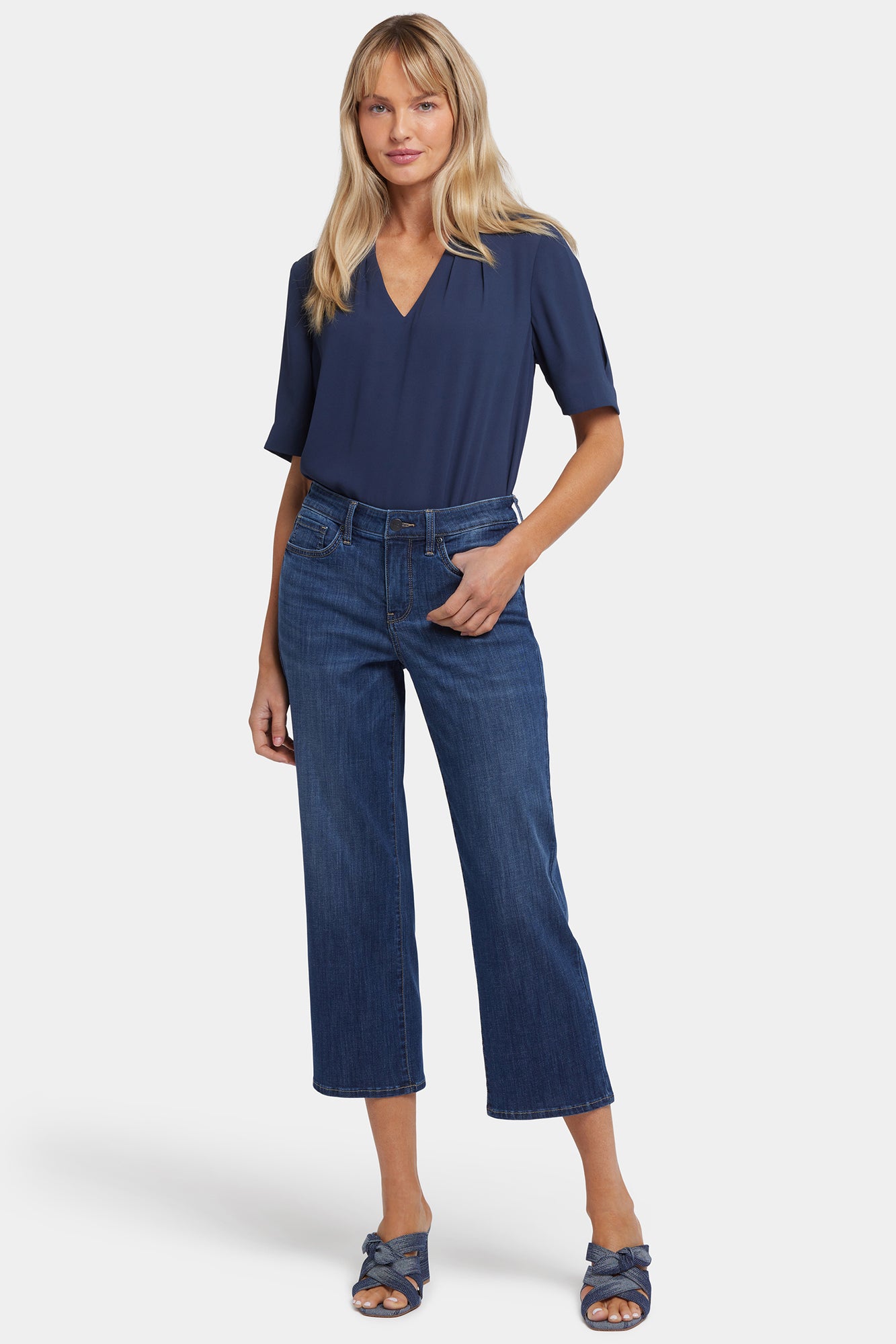 NYDJ Relaxed Piper Crop Jeans In Petite - Rio Rapids