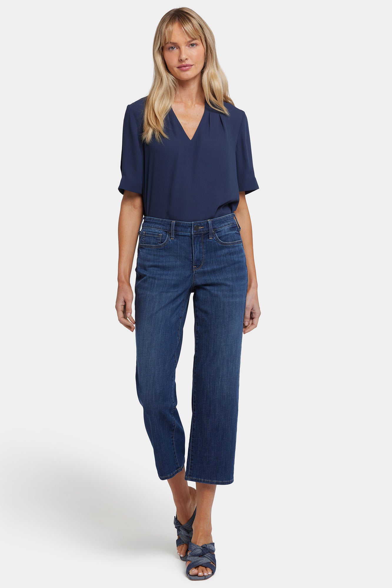 NYDJ Relaxed Piper Crop Jeans In Petite - Rio Rapids