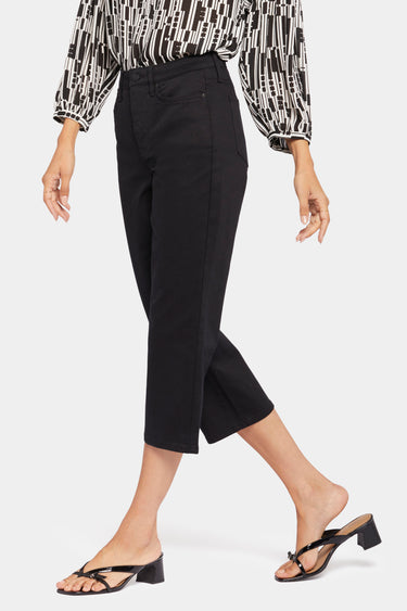 NYDJ Joni Relaxed Capri Jeans In Petite With High Rise - Black