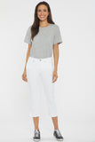 NYDJ Chloe Capri Jeans In Petite With Side Slits - Optic White