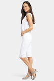 NYDJ Sophie Bike Capri Jeans In Petite With Riveted Side Slits - Optic White