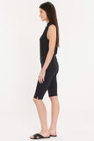 NYDJ Sophie Bike Capri Jeans In Petite With Riveted Side Slits - Black
