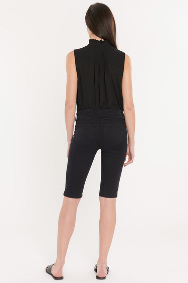 NYDJ Sophie Bike Capri Jeans In Petite With Riveted Side Slits - Black