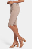 NYDJ Sophie Bike Capri Jeans In Petite With Riveted Side Slits - Saddlewood