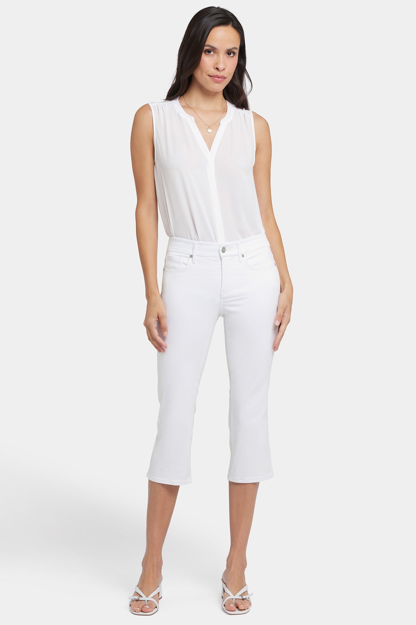 NYDJ Waist-Match™ Marilyn Straight Crop Jeans In Petite - Optic White