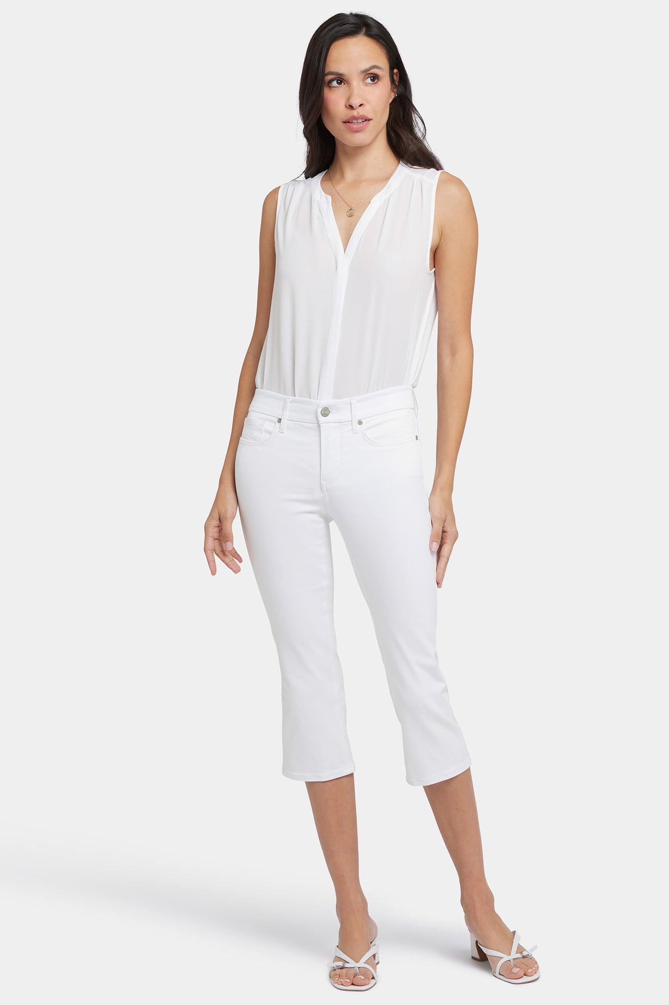 NYDJ Waist-Match™ Marilyn Straight Crop Jeans In Petite - Optic White