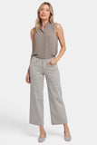 NYDJ Teresa Wide Leg Ankle Jeans In Petite - Hidden Lodge Stripe