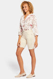 NYDJ Ella Denim Shorts In Petite With Side Slits - Feather