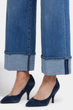 NYDJ Teresa Wide Leg Jeans In Petite With High Rise, 26" Inseam And 4" Cuffs - Stillwater Lake