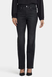 NYDJ Marilyn Straight Jeans In Petite With High Rise, Sequins And 29" Inseam - French Nightfall