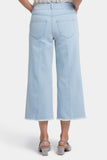 NYDJ Brigitte Wide Leg Capri Jeans In Petite With High Rise And Frayed Hems - Clear Waters